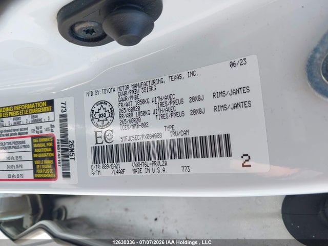 5TFJC5EC7PX004088 Toyota Tundra Crewmax Limited