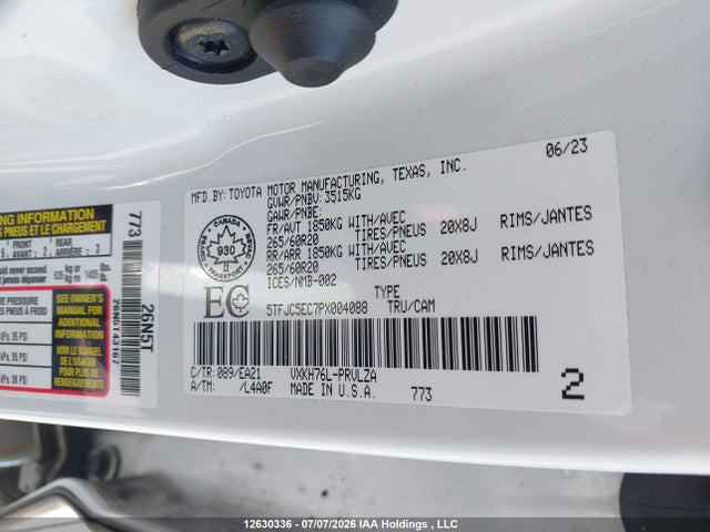 5TFJC5EC7PX004088 Toyota Tundra Crewmax Limited