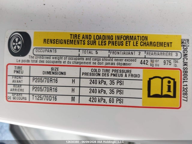 Chevrolet TRAX LS 2016 3GNCJKSB0GL132877 Image 9