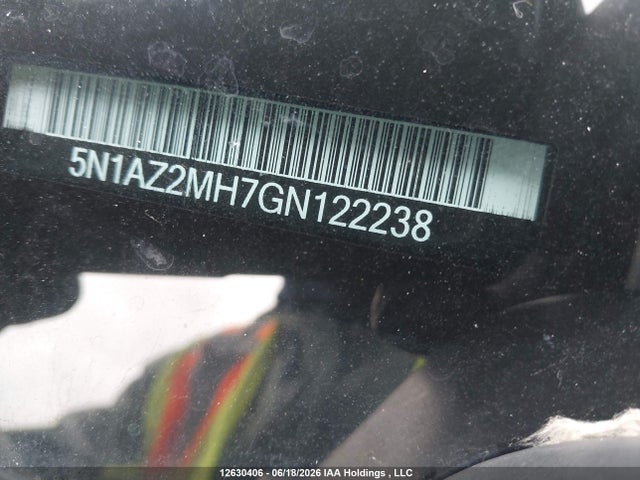 5N1AZ2MH7GN122238 Nissan Murano Platinum/sl/sv