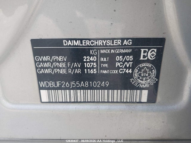 Продажа на аукционе авто 2005 Mercedes-benz E 320 Cdi, vin: WDBUF26J55A810249, номер лота: 12630437