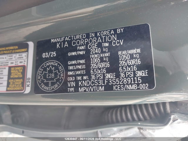 Продажа на аукционе авто 2025 Kia Niro Phev Ex/ex Premium, vin: KNDCS3LF3S5289115, номер лота: 12630447