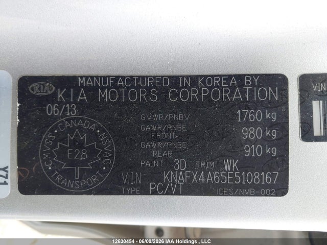 KIA FORTE LX 2014 KNAFX4A65E5108167 Image 9
