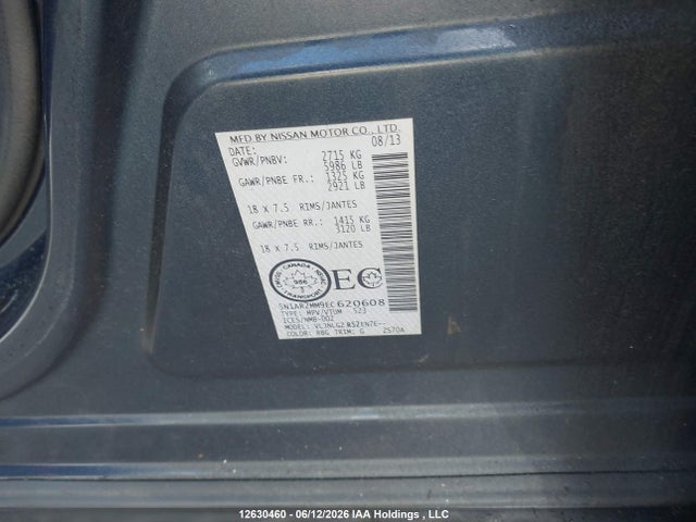 Aukcja sprzedaży 2014 Nissan Pathfinder S/sv/sl/platinum, vin: 5N1AR2MM9EC620608, numer aukcji: 12630460