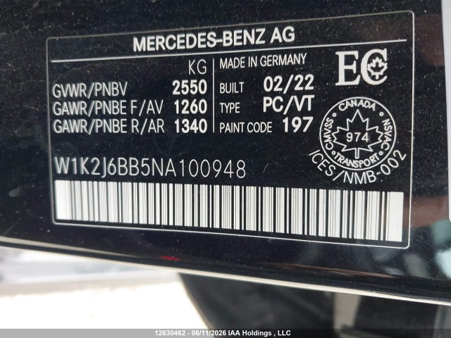 Продаж на аукціоні авто 2022 Mercedes-benz Amg Cls 53 Coupe 4maitc, vin: W1K2J6BB5NA100948, номер лоту: 12630462