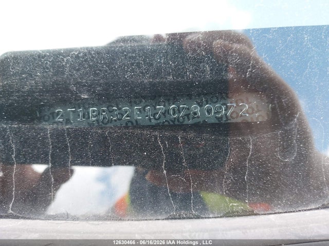 Продаж на аукціоні авто 2007 Toyota Corolla Ce/le/s, vin: 2T1BR32E17C780972, номер лоту: 12630466