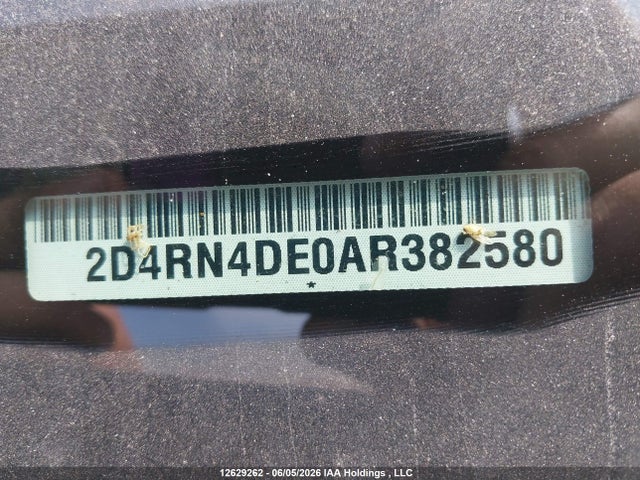 12629262 :رقم المزاد ، 2D4RN4DE0AR382580 vin ، 2010 Dodge Grand Caravan Se مزاد بيع