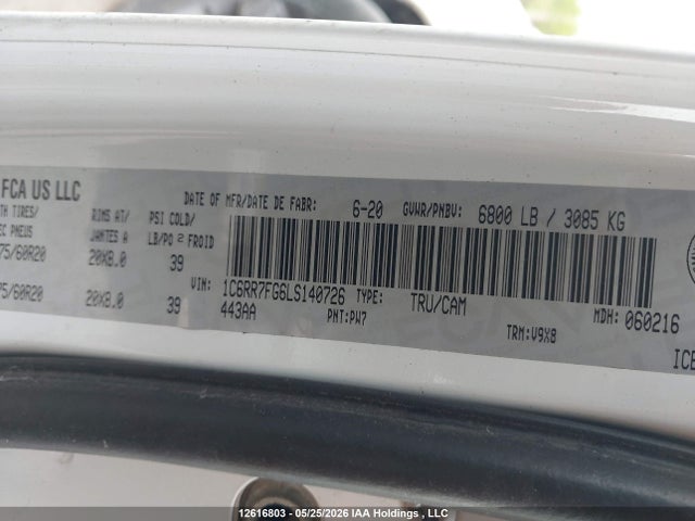 1C6RR7FG6LS140726 RAM 1500 Classic St