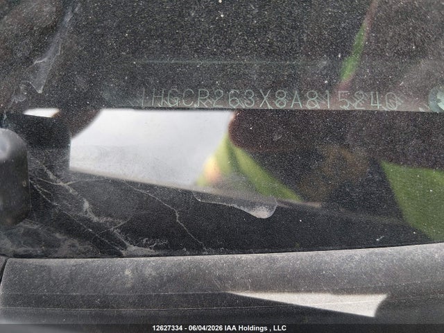 12627334 :رقم المزاد ، 1HGCP263X8A815240 vin ، 2008 Honda Accord Lx مزاد بيع