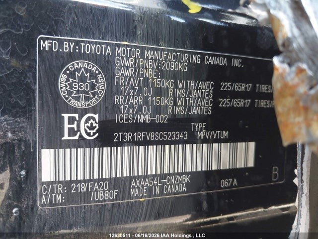 Продаж на аукціоні авто 2025 Toyota Rav4 Xle/xle Premium, vin: 2T3R1RFV8SC523343, номер лоту: 12630511
