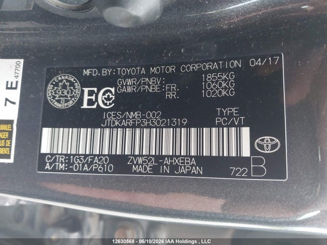 Toyota PRIUS PRIME 2017 JTDKARFP3H3021319 Image 9