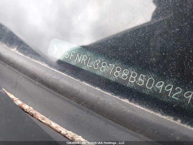 2008 Honda Odyssey მანქანა იყიდება აუქციონზე, vin: 5FNRL38788B509929, აუქციონის ნომერი: 12630606