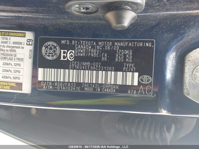 2010 Toyota Corolla Matrix მანქანა იყიდება აუქციონზე, vin: 2T1KU4EE9AC231303, აუქციონის ნომერი: 12630610