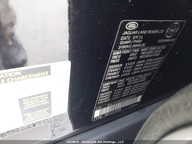 Land Rover Range Rover Autobiography 2016 SALGV2EF2GA310771 Image 9