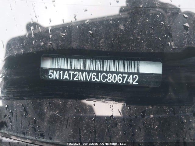12630628 :رقم المزاد ، 5N1AT2MV6JC806742 vin ، 2018 Nissan Rogue Sv/sl مزاد بيع