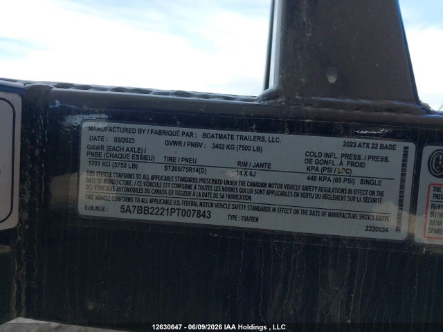 Boatmate Trailer 2023 5A7BB2221PT007843 Image 10