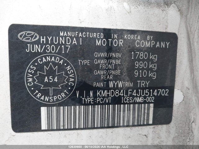 Aukcja sprzedaży 2018 Hyundai Elantra Sel/value/limited, vin: KMHD84LF4JU514702, numer aukcji: 12630660