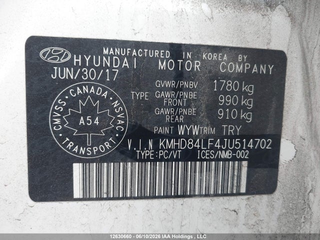 Aukcja sprzedaży 2018 Hyundai Elantra Sel/value/limited, vin: KMHD84LF4JU514702, numer aukcji: 12630660