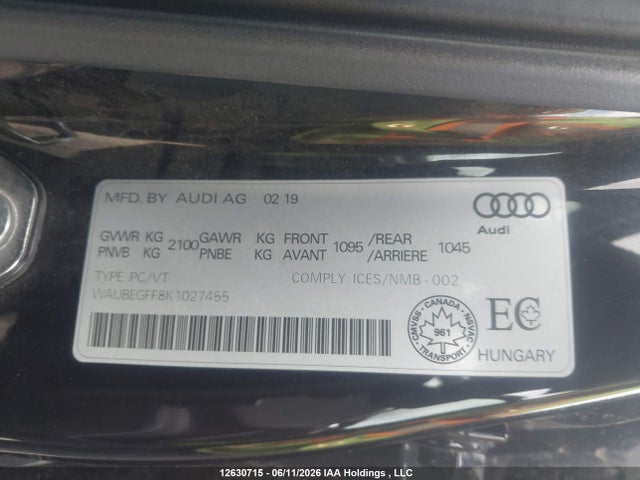 WAUBEGFF8K1027455 Audi A3 45 Komfort