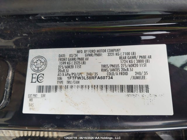 Ford F-150 Xlt 2024 1FTFW3L58RFA60734 Image 18