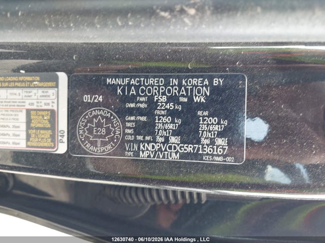 Продажа на аукционе авто 2024 Kia Sportage Hybrid Ex, vin: KNDPVCDG5R7136167, номер лота: 12630740