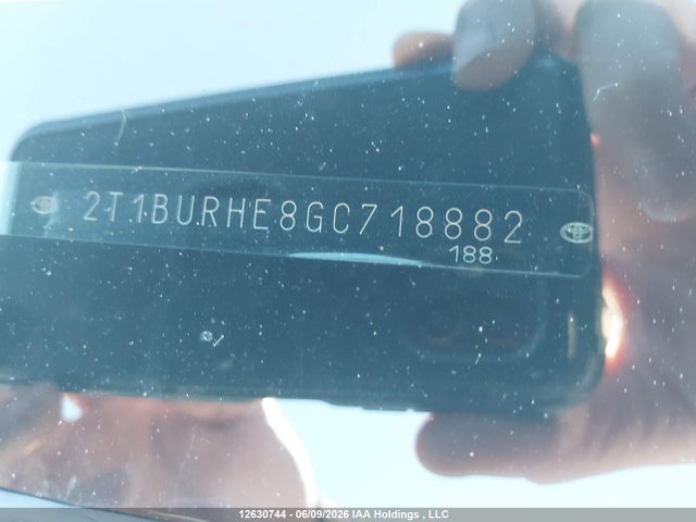 12630744 :رقم المزاد ، 2T1BURHE8GC718882 vin ، 2016 Toyota Corolla Le مزاد بيع