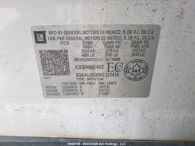 GMC Terrain Slt 2019 3GKALVEX0KL122415 Image 9