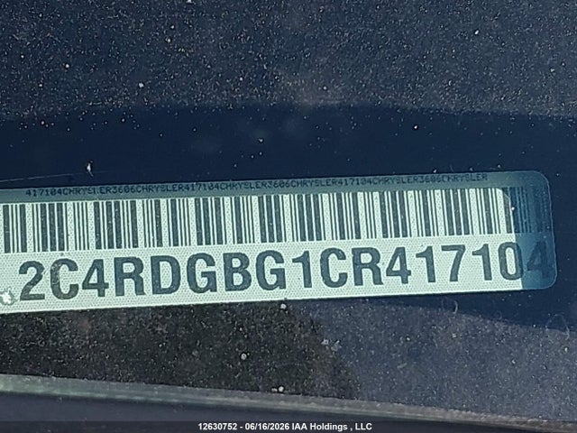 Продаж на аукціоні авто 2012 Dodge Grand Caravan Se, vin: 2C4RDGBG1CR417104, номер лоту: 12630752