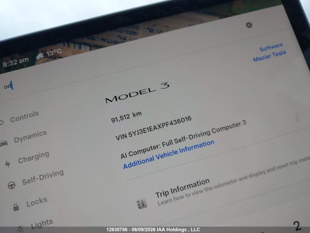 Tesla MODEL 3 2023 5YJ3E1EAXPF436016 Image 12