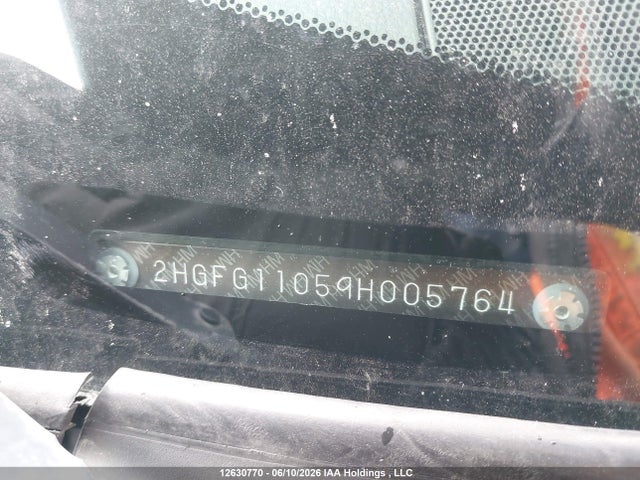 Aukcja sprzedaży 2009 Honda Civic Exl, vin: 2HGFG11059H005764, numer aukcji: 12630770