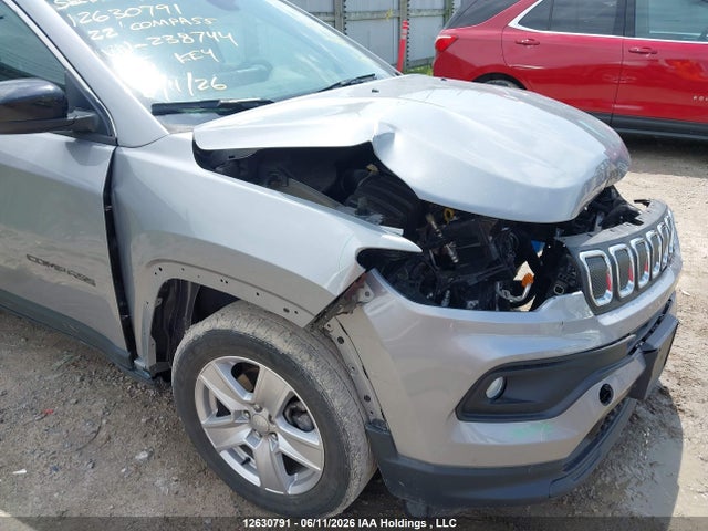 2022 Jeep Compass North მანქანა იყიდება აუქციონზე, vin: 3C4NJDBB4NT238744, აუქციონის ნომერი: 12630791