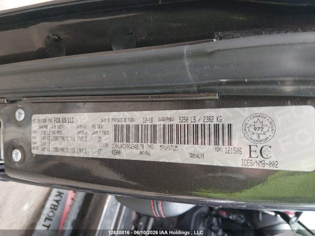 Продаж на аукціоні авто 2019 Jeep Wrangler Rubicon, vin: 1C4HJXCG4KW548178, номер лоту: 12630816