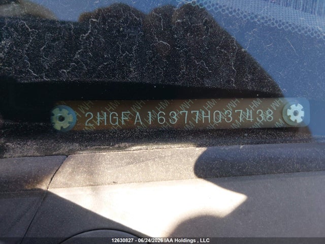 12630827 :رقم المزاد ، 2HGFA16377H037438 vin ، 2007 Honda Civic Sdn مزاد بيع