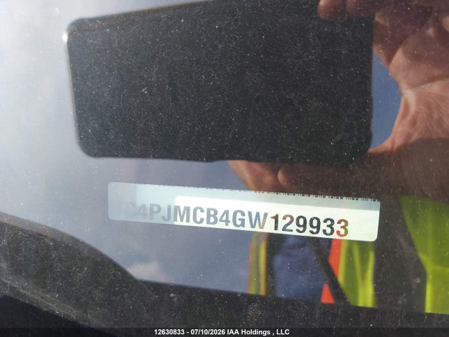 12630833 :رقم المزاد ، 1C4PJMCB4GW129933 vin ، 2016 Jeep Cherokee North مزاد بيع