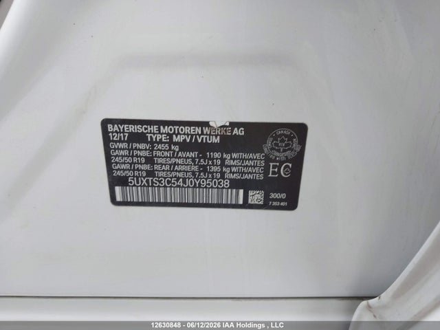 BMW X3 M40i 2018 5UXTS3C54J0Y95038 Image 18