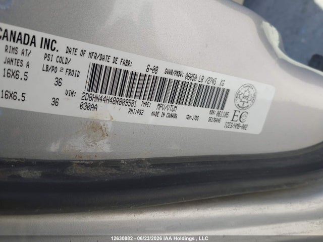 Продажа на аукционе авто 2008 Dodge Grand Caravan Se, vin: 2D8HN44H48R809581, номер лота: 12630882