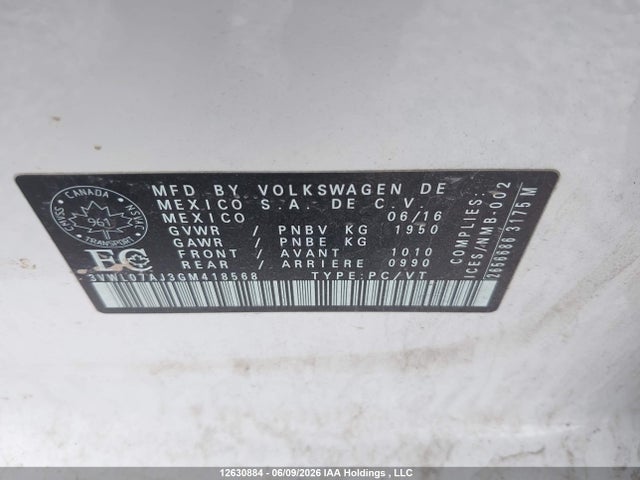 3VWL07AJ3GM418568 Volkswagen Jetta Sel/sel Premium