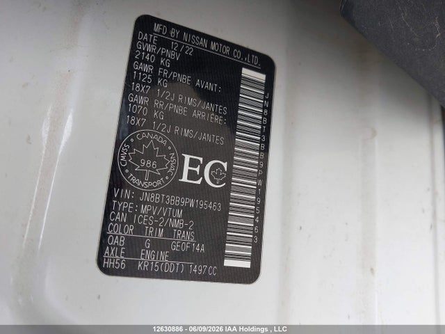 Продаж на аукціоні авто 2023 Nissan Rogue Sv Midnight Edition/sv Moonroof, vin: JN8BT3BB9PW195463, номер лоту: 12630886