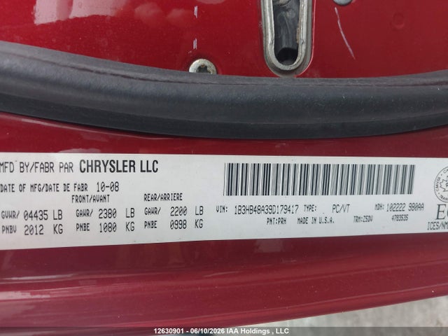 Продаж на аукціоні авто 2009 Dodge Caliber Sxt, vin: 1B3HB48A39D179417, номер лоту: 12630901