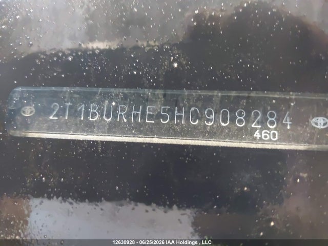 12630928 :رقم المزاد ، 2T1BURHE5HC908284 vin ، 2017 Toyota Corolla L/le/xle/se/xse مزاد بيع