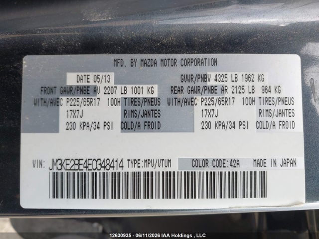 Mazda Cx-5 Gx 2014 JM3KE2BE4E0348414 Image 18