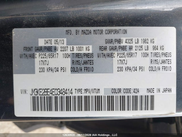 Mazda Cx-5 Gx 2014 JM3KE2BE4E0348414 Image 9