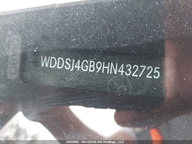 12630992 :رقم المزاد ، WDDSJ4GB9HN432725 vin ، 2017 Mercedes-benz Cla 250 4matic مزاد بيع