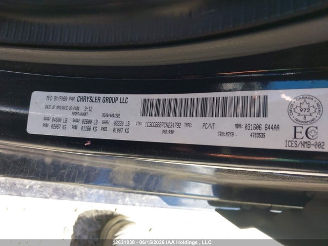 Продажа на аукционе авто 2012 Chrysler 200 Touring, vin: 1C3CCBBB7CN234792, номер лота: 12631038