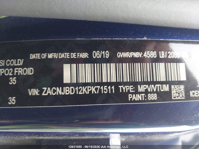 Jeep Renegade 2019 ZACNJBD12KPK71511 Image 9