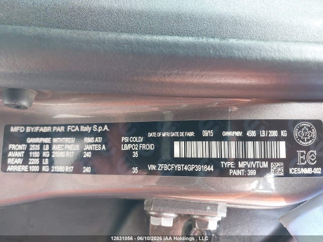 Fiat 500x Sport 2016 ZFBCFYBT4GP391644 Image 9
