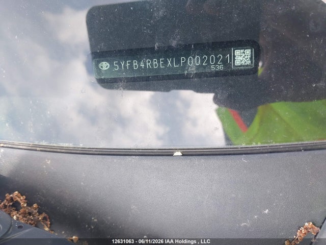 12631063 :رقم المزاد ، 5YFB4RBEXLP002021 vin ، 2020 Toyota Corolla Se/xse مزاد بيع