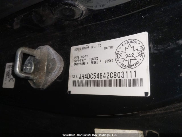 Продажа на аукционе авто 2002 Acura Rsx, vin: JH4DC54842C803111, номер лота: 12631092