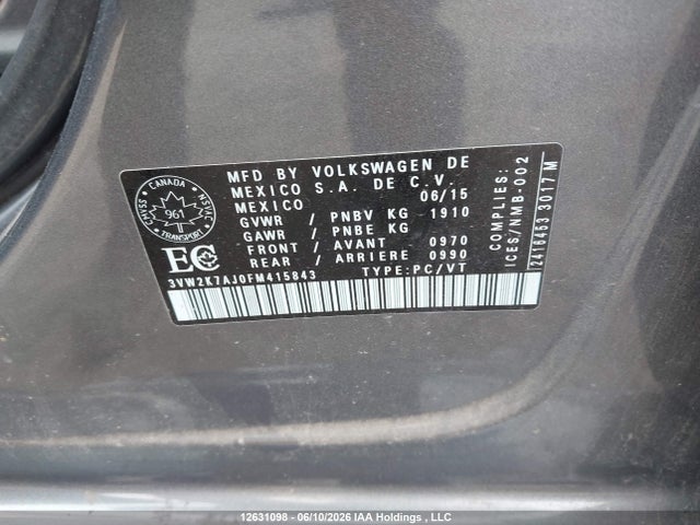 Volkswagen Jetta 2015 3VW2K7AJ0FM415843 Image 18