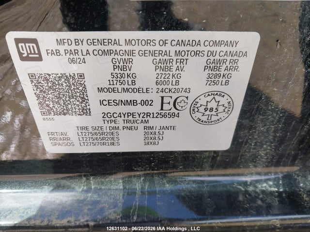 2GC4YPEY2R1256594 Chevrolet Silverado K2500 Heavy Duty Ltz